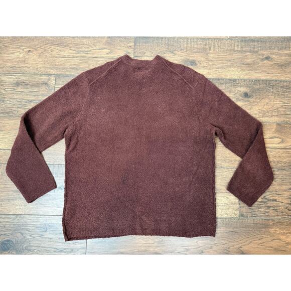 AllSaints Eamont Crewneck Sweater Oversized Fit Mens Large Maroon Red Cozy150 - Picture 6 of 7